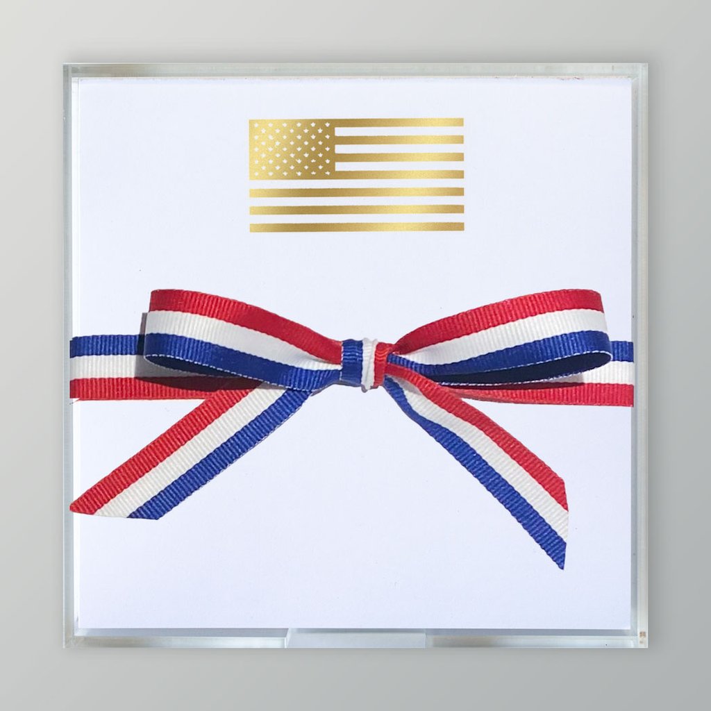 Gold Foil Flag Paddie Small Notepad