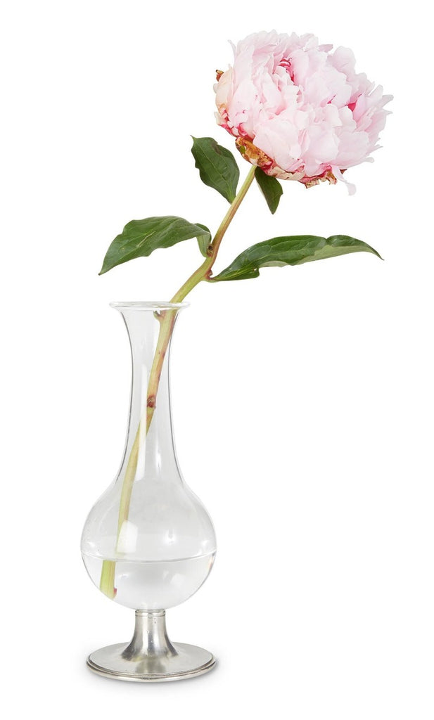Footed Glass Vase