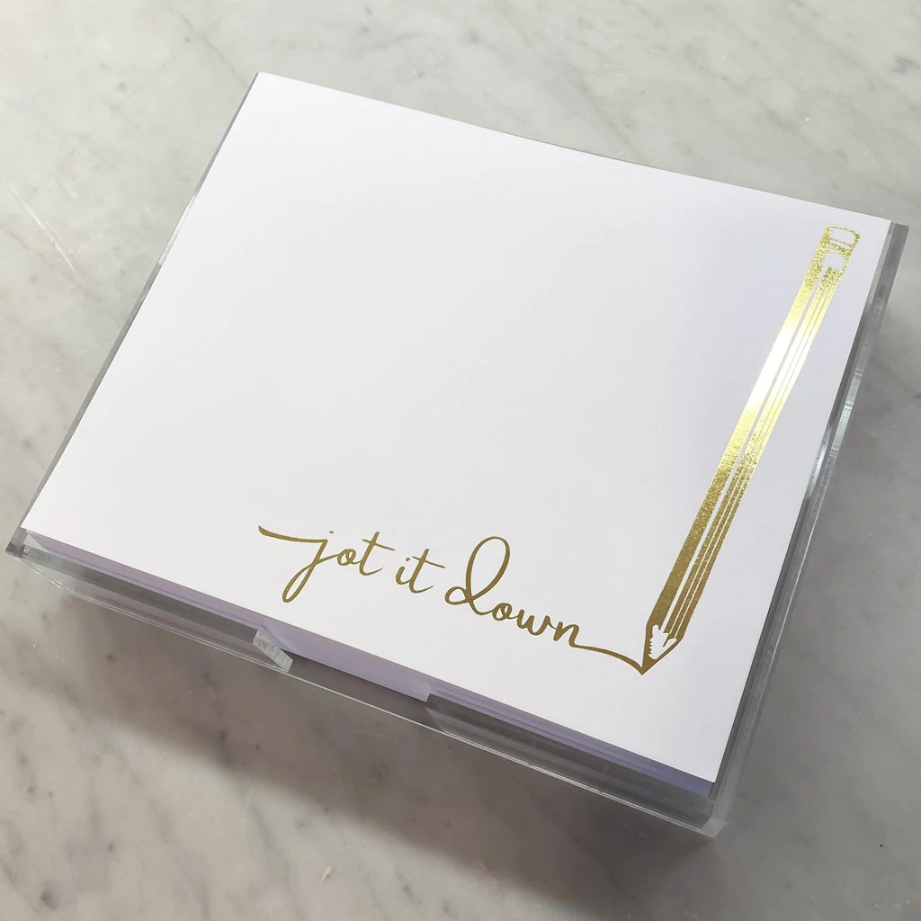 Gold Foil Pencil (jot it down) Luxe Notepad