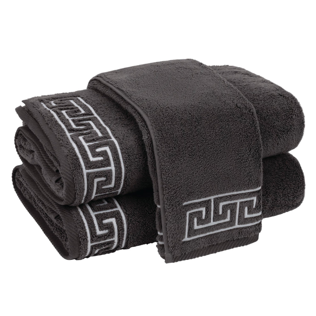 Matouk Adelphi Greek Key Embroidered Wash Cloth -12x12 – The Picket Fence