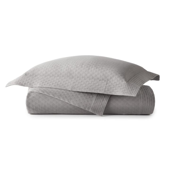 Peacock Alley Alyssa Cotton Matelassé Coverlets, Shams + Bed Skirts in Dark Grey