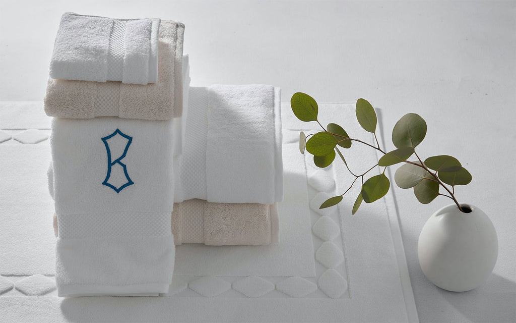 Matouk Guesthouse Bath Towels + Tub Mats