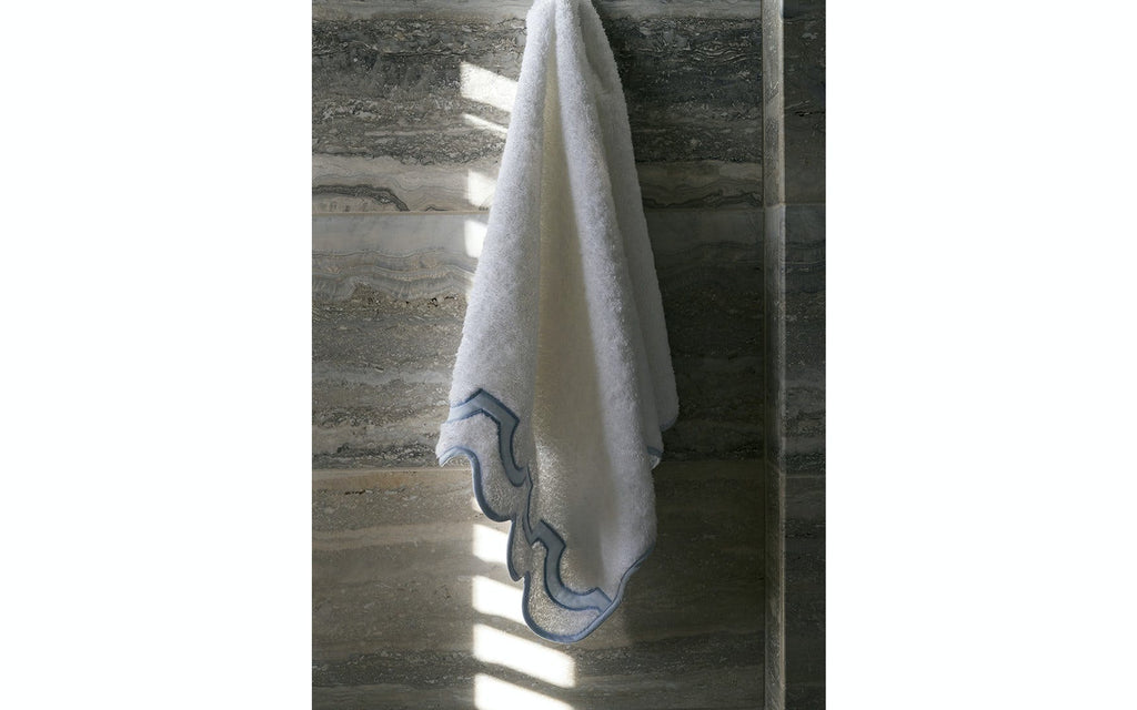 Matouk Mirasol Bath Towels, Tub Mats + Shower Curtain