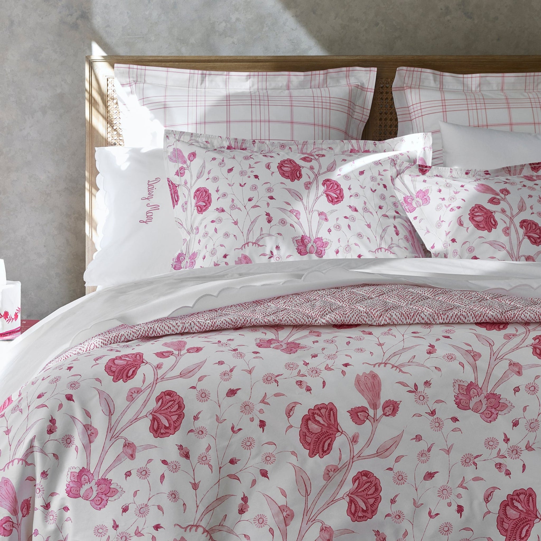 Matouk Schumacher Khilana Printed Block Floral Bedding Collection – The ...