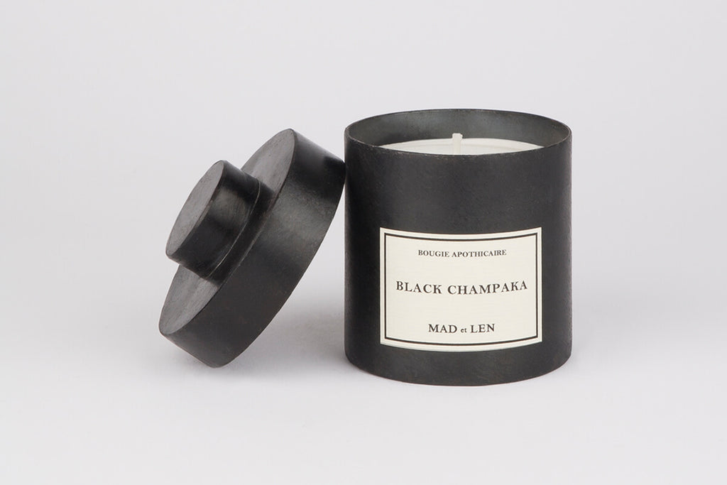 Mad et Len Black Champaka Apothicaire Petite Scented Candle