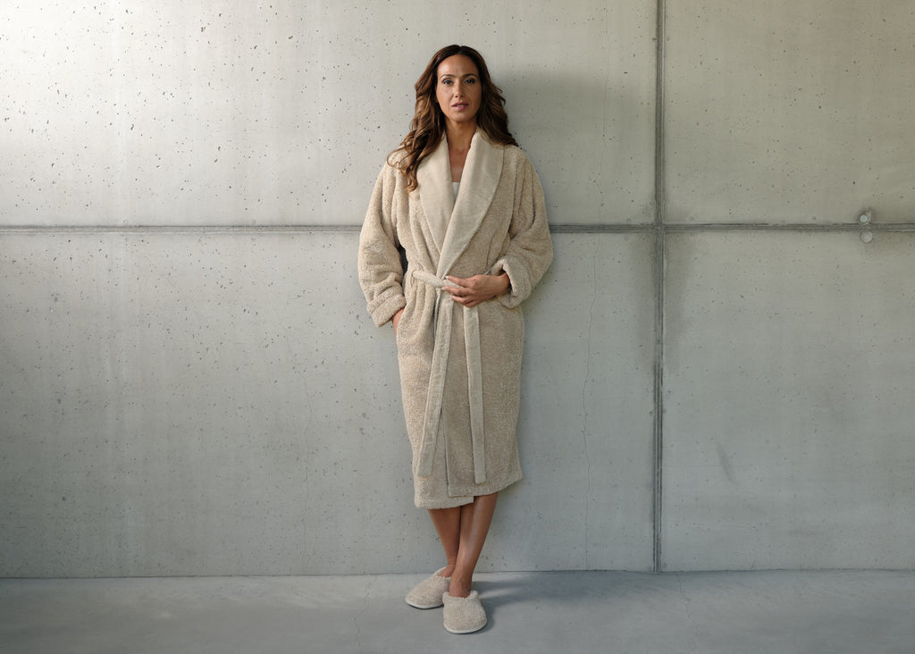 Women's Star Grey Plush Fleece Hooded Robe, Ladies Dressing Gown – OLIVIA  ROCCO