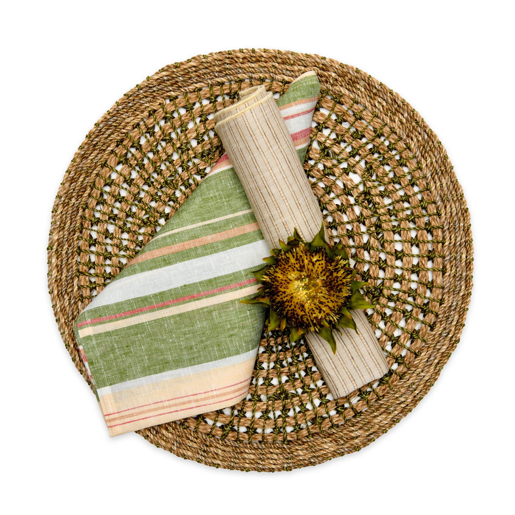 Crochet Abaca Placemat - Grass