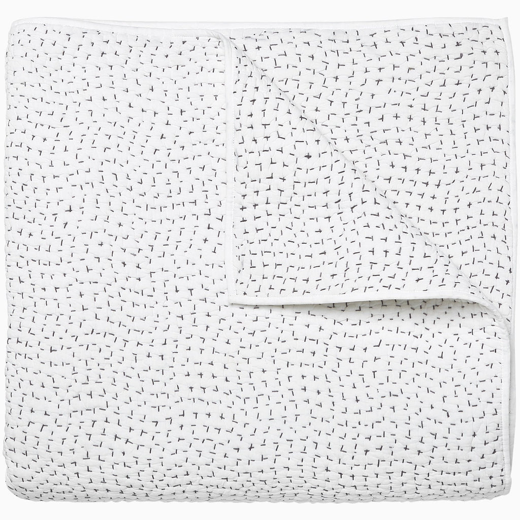 Organic Hand Stitched Quilted Coverlet