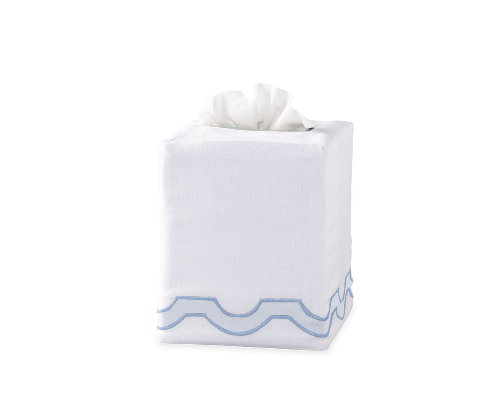 Matouk Mirasol Tissue Box Cover Blue