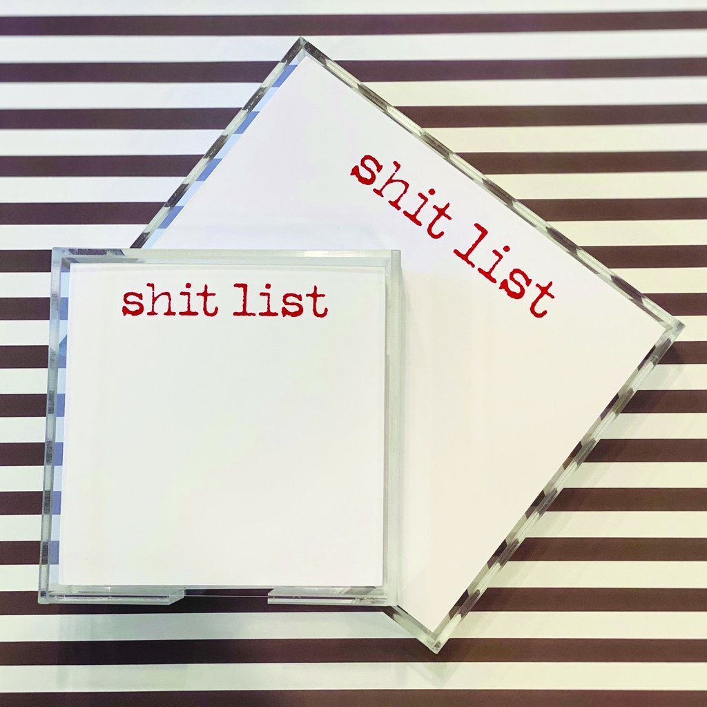 Shit List Luxe Expressions & Paddie Notepad