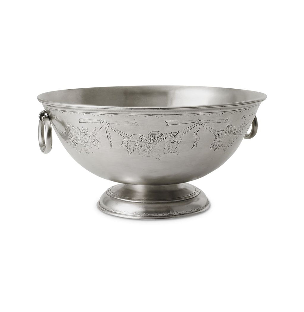 Engraved, Deep, Footed Bowl