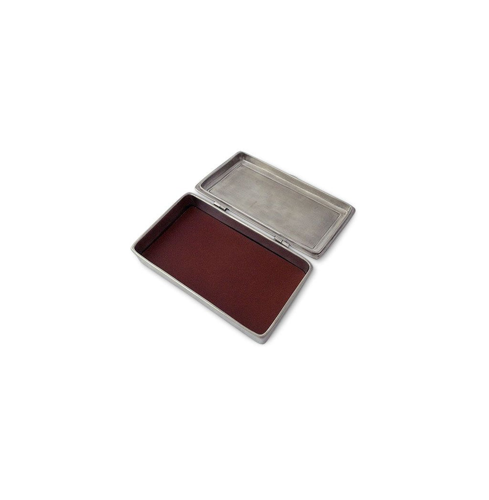 Rectangle Lidded Box with Leather, No Divider
