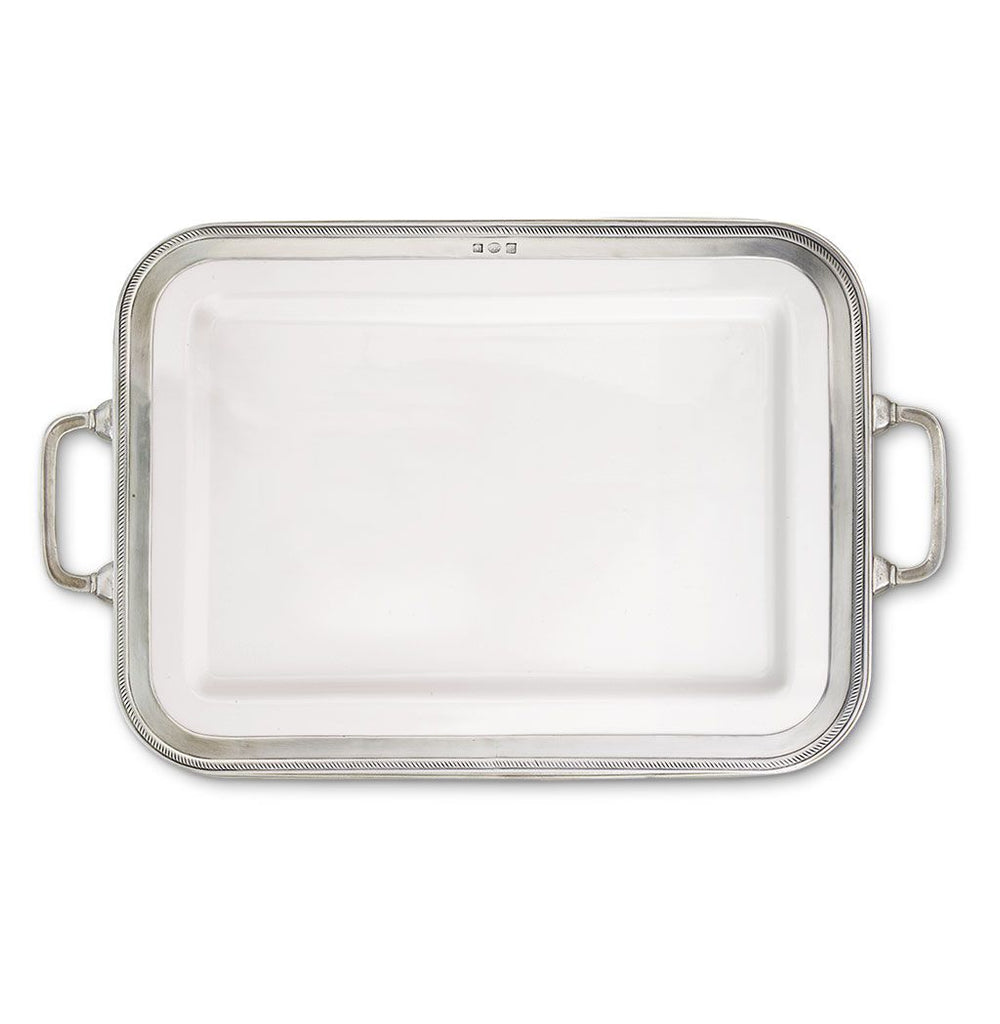 Luisa Rectangle Platter, Large with Handles