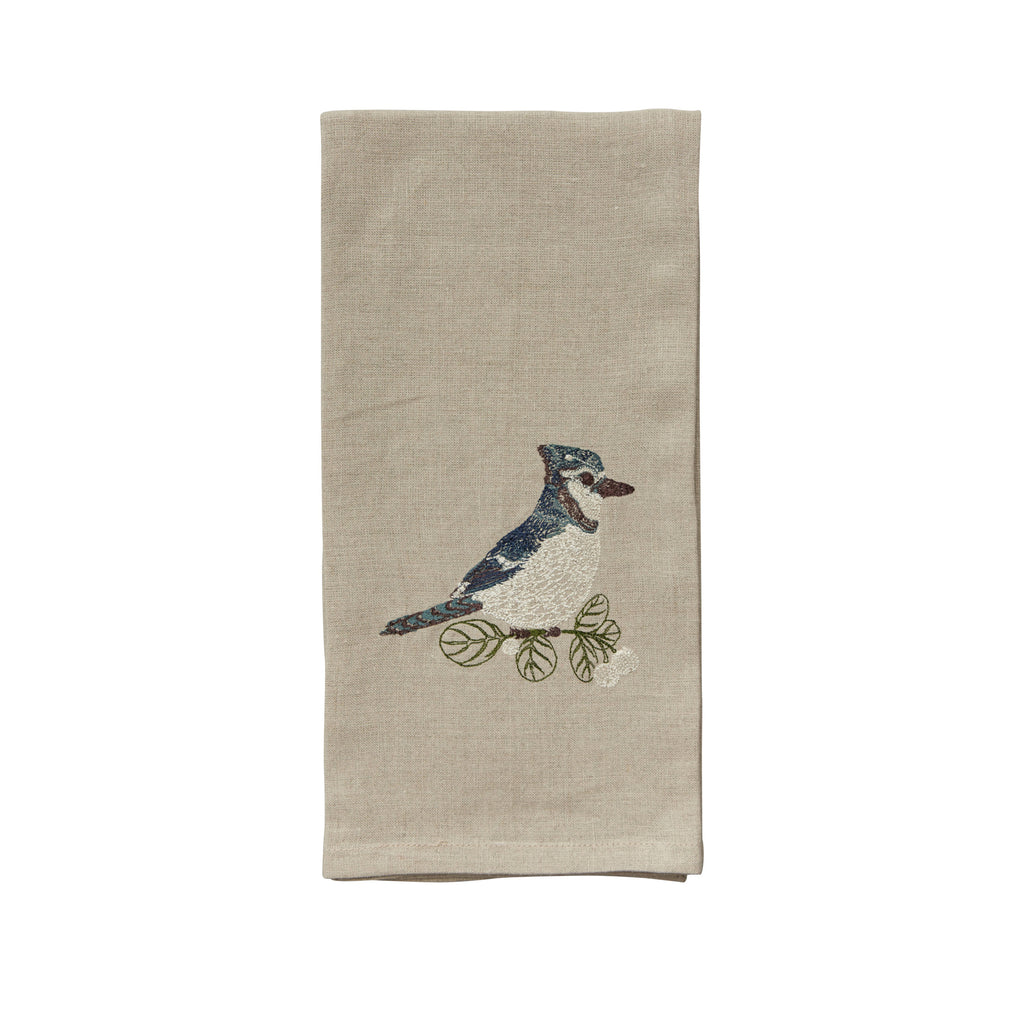 Coral & Tusk Blue Jay Tea Towel