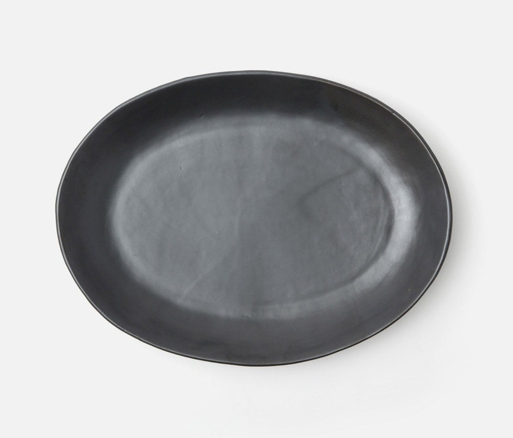 Blue Pheasant Marcus Black Glaze Oval Serving Platters