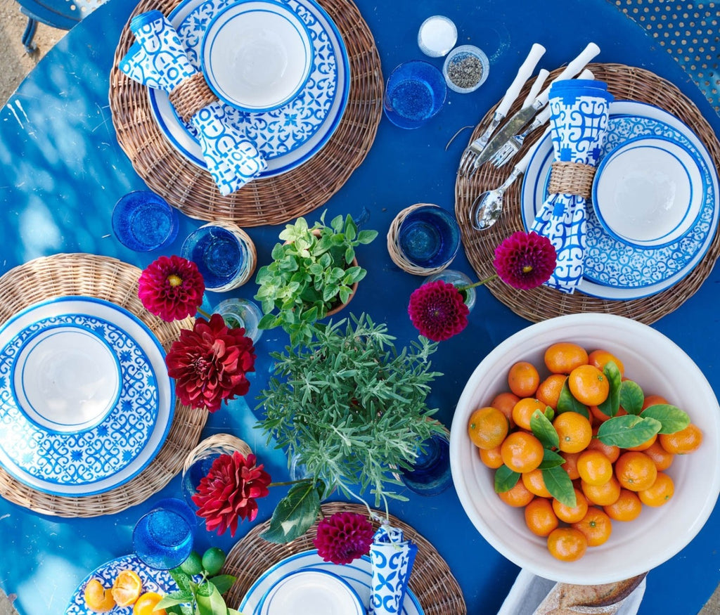 Blue Pheasant Ojai Set of 4 Salad/Dessert Plates by Mark D. Sikes