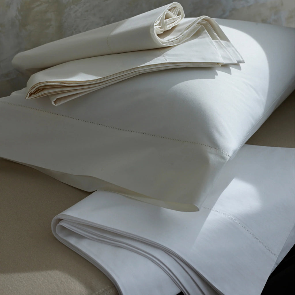 Scandia Home Classic Natural Percale Sheets, Duvet Covers + Shams