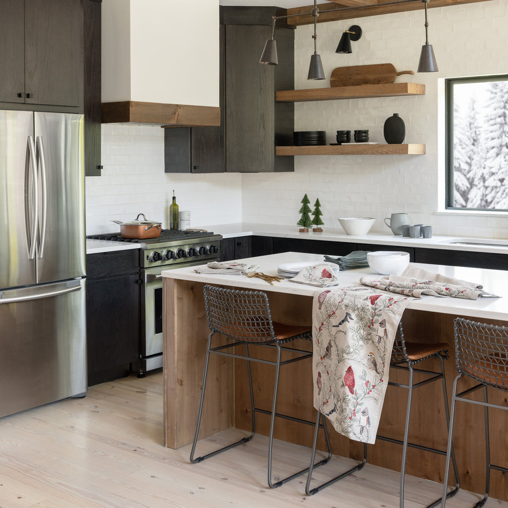 Coral & Tusk Winter Birds Table Runner