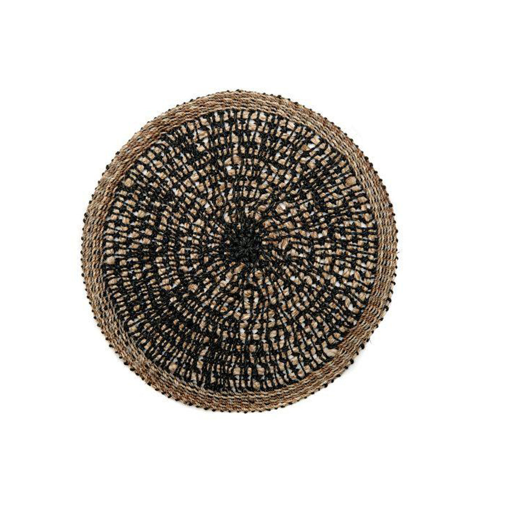 Deborah Rhodes Crochet Abaca Placemat - Black