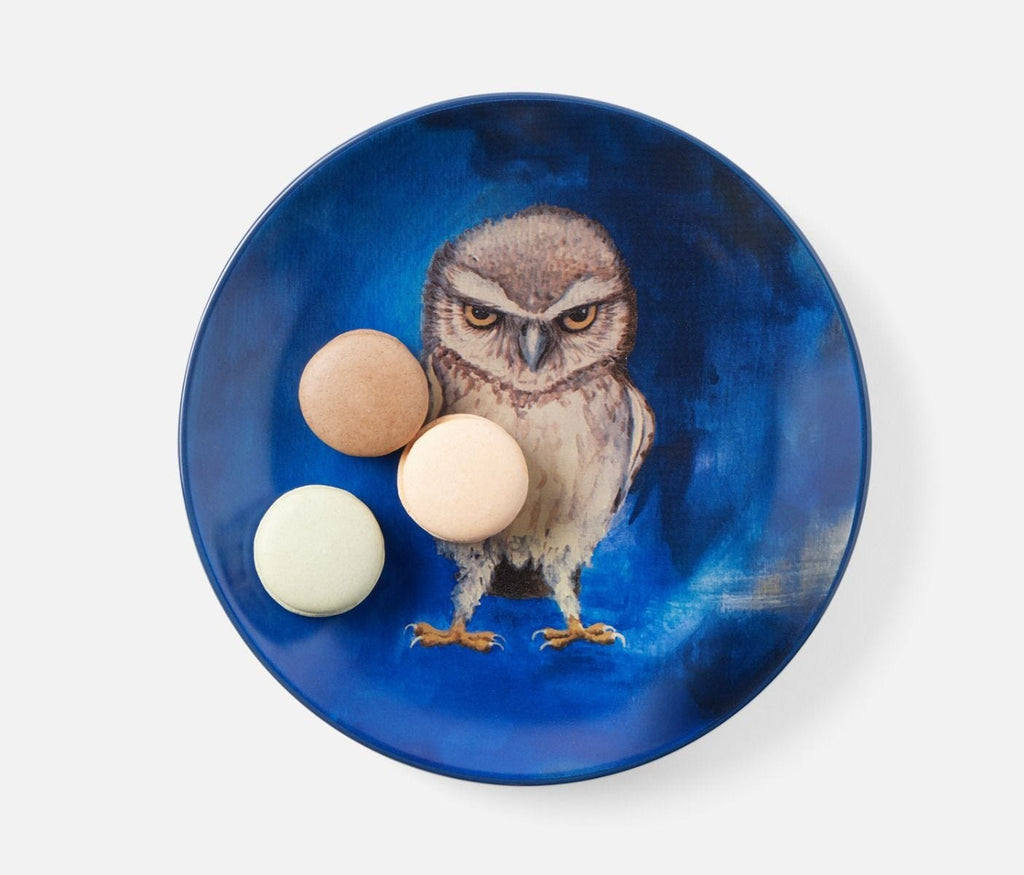 Blue Pheasant Errol Owl Plate Set
