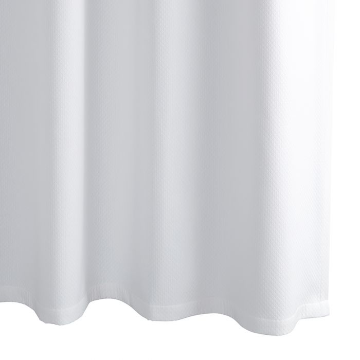 Matouk Diamond Pique Shower Curtain - Straight Edge