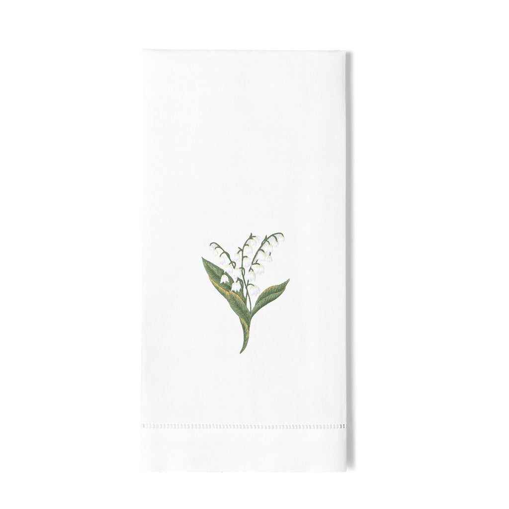 Henry Handwork Embroidered Lily of the Valley Hand Towel
