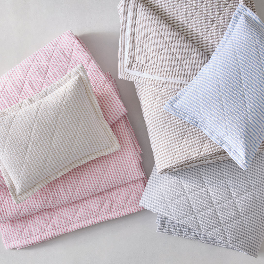 Matouk Matteo Quilted Coverlet + Shams