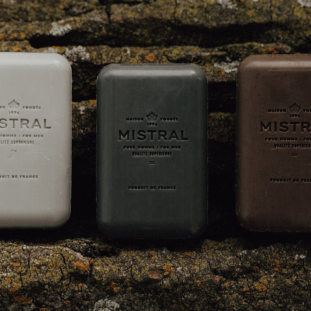 Bourbon Vanilla Men's French Triple Milled Exfoliating Soap