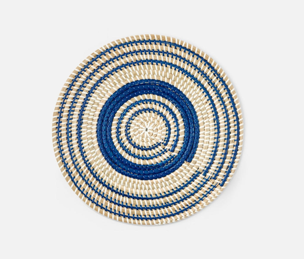 Blue Pheasant Odelia Seagrass Placemats in Dark Blue/Natural