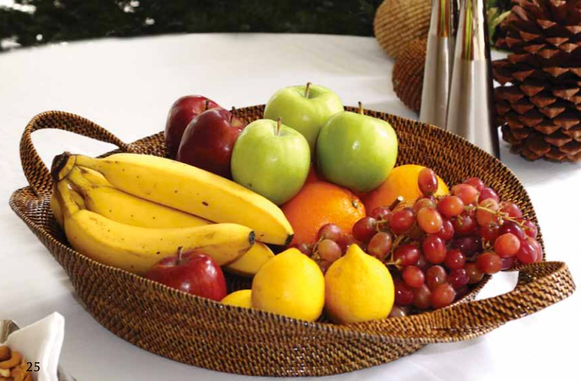Oval Fruit Tray with Handles