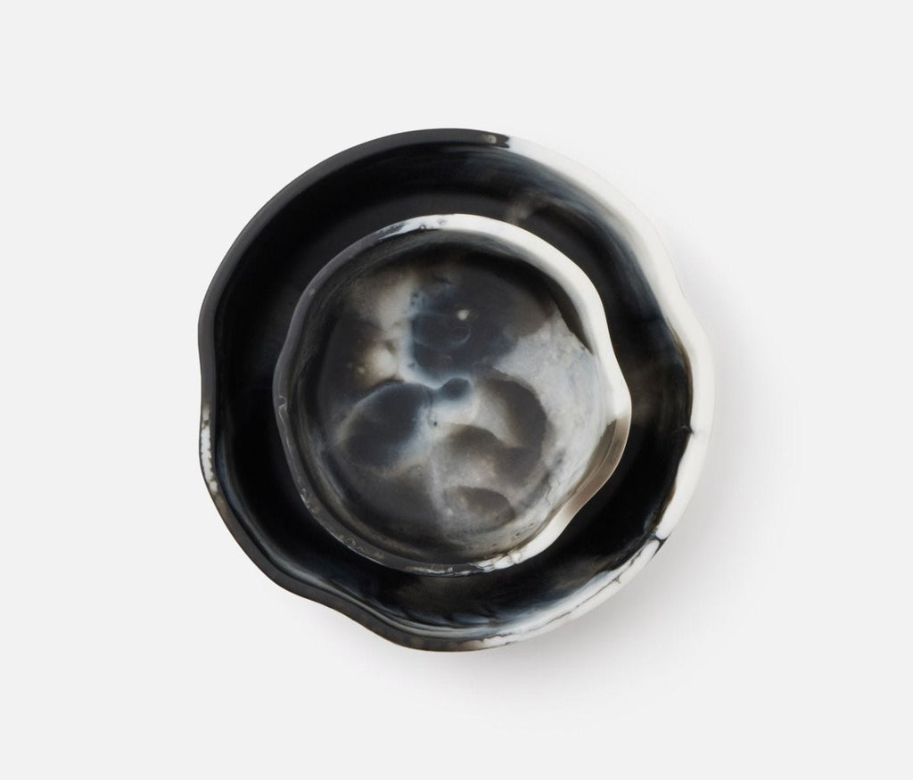 Beatrix Black Swirled Serving Bowls