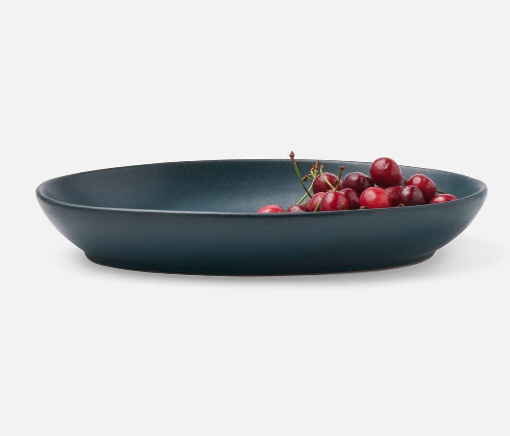 Marcus Midnight Teal Oval Serving Platters