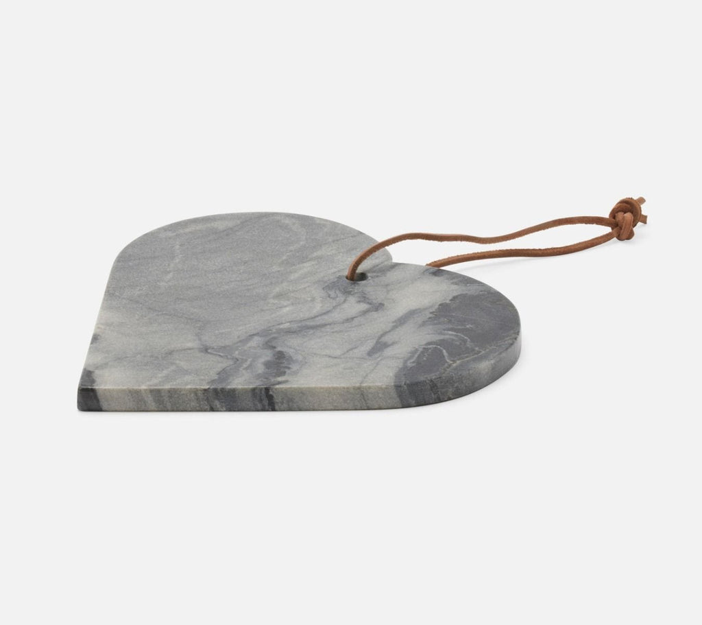 Riley Black/White Heart Shaped Marble Serving Board