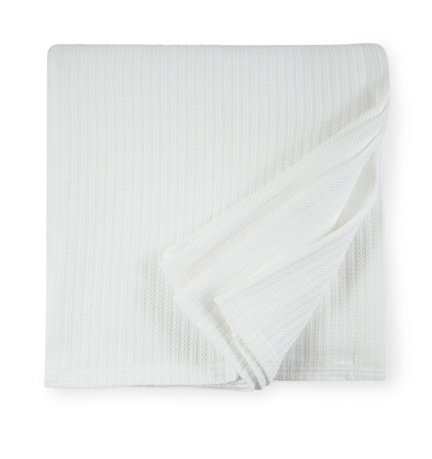 Sferra Grant Herringbone Cotton Blanket