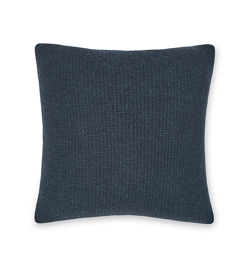 Sferra Sweater Knit Pillow Pettra Midnight Blue