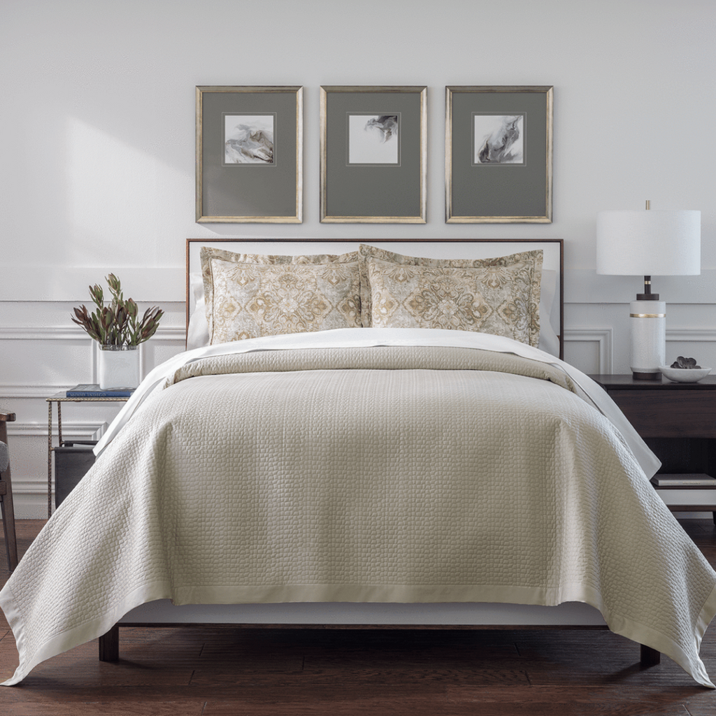 Peacock Alley Hamilton Quilted Coverlet + Shams