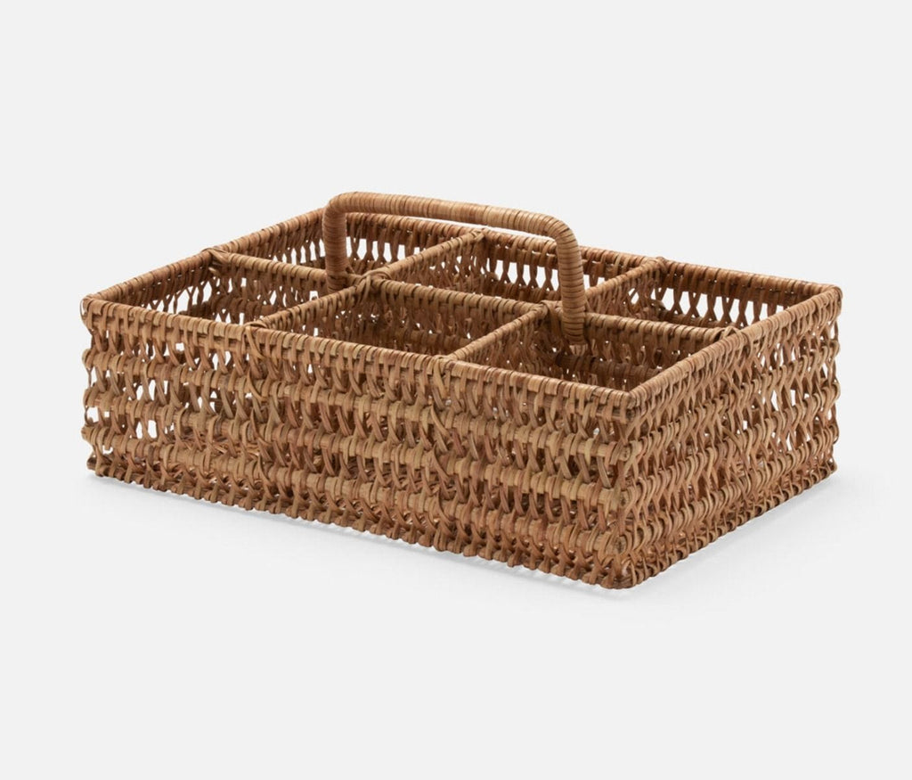 Carly Natural Rattan Glassware Caddy