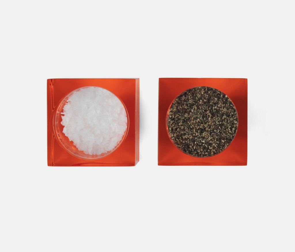Jette Clear/Tangerine Pinch Bowls
